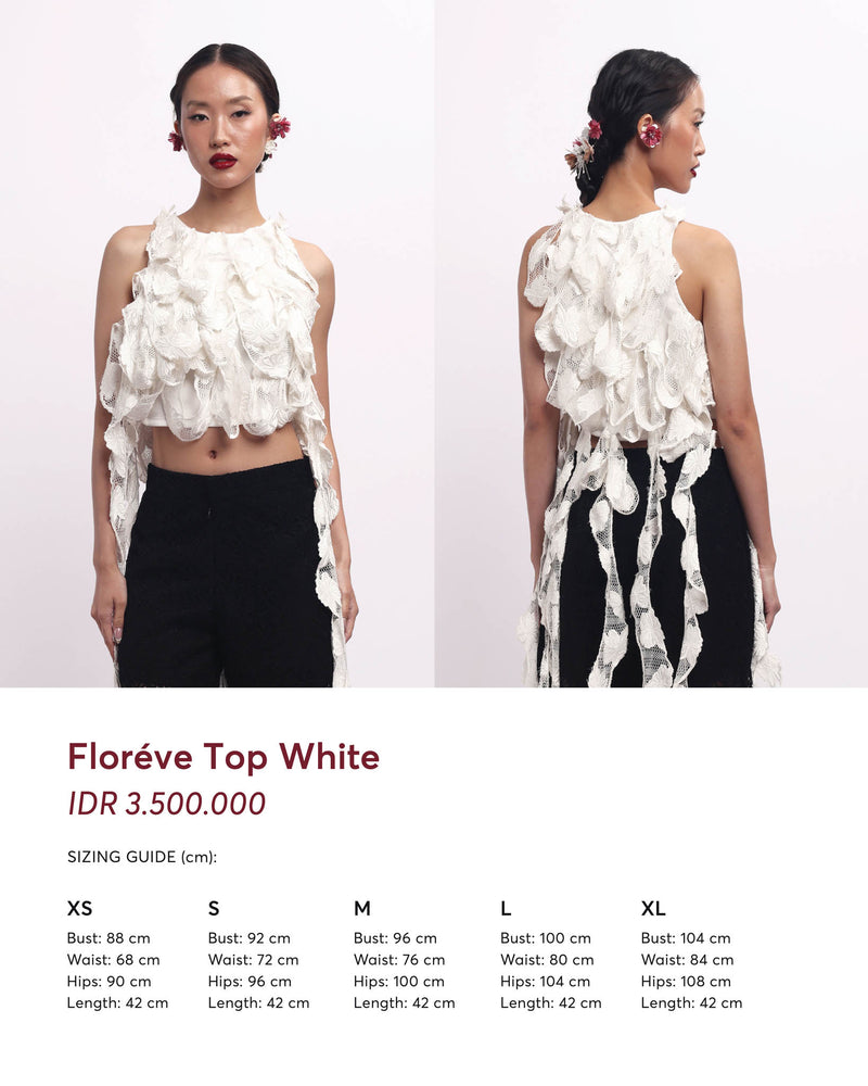 Floréve Top Ivory, Handmade Lace
