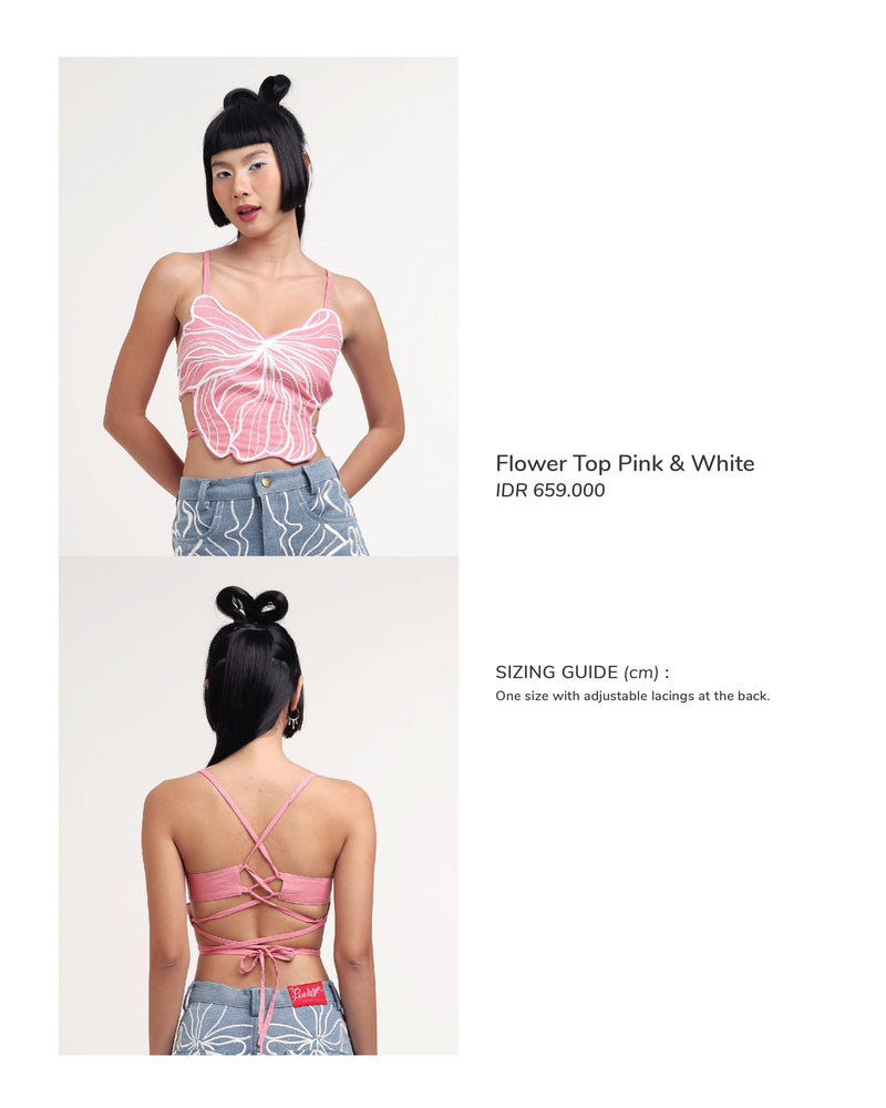 Flower Top Pink-White