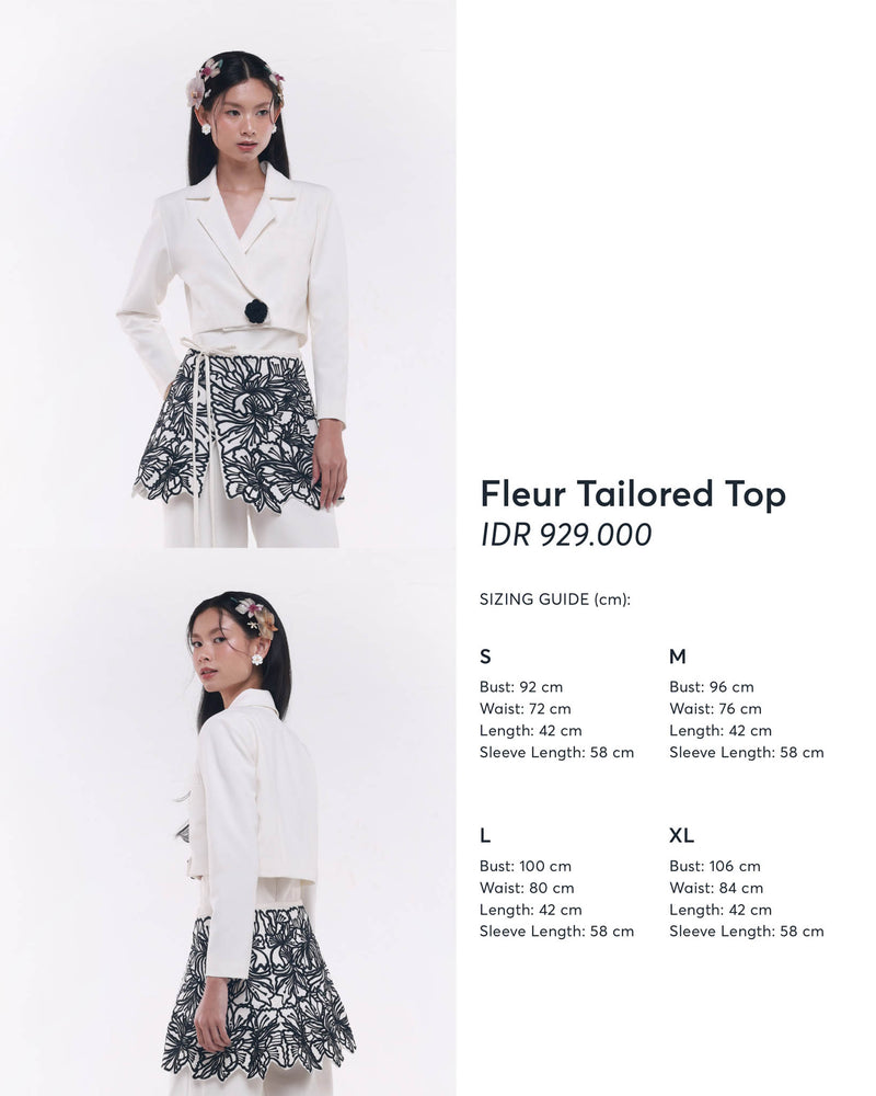 Fleur Tailored Top White
