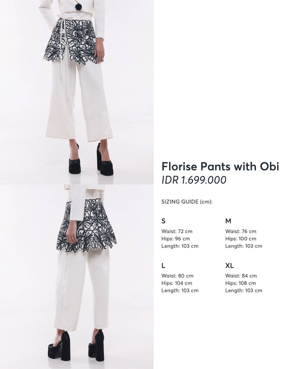 Florise Pants with Obi White