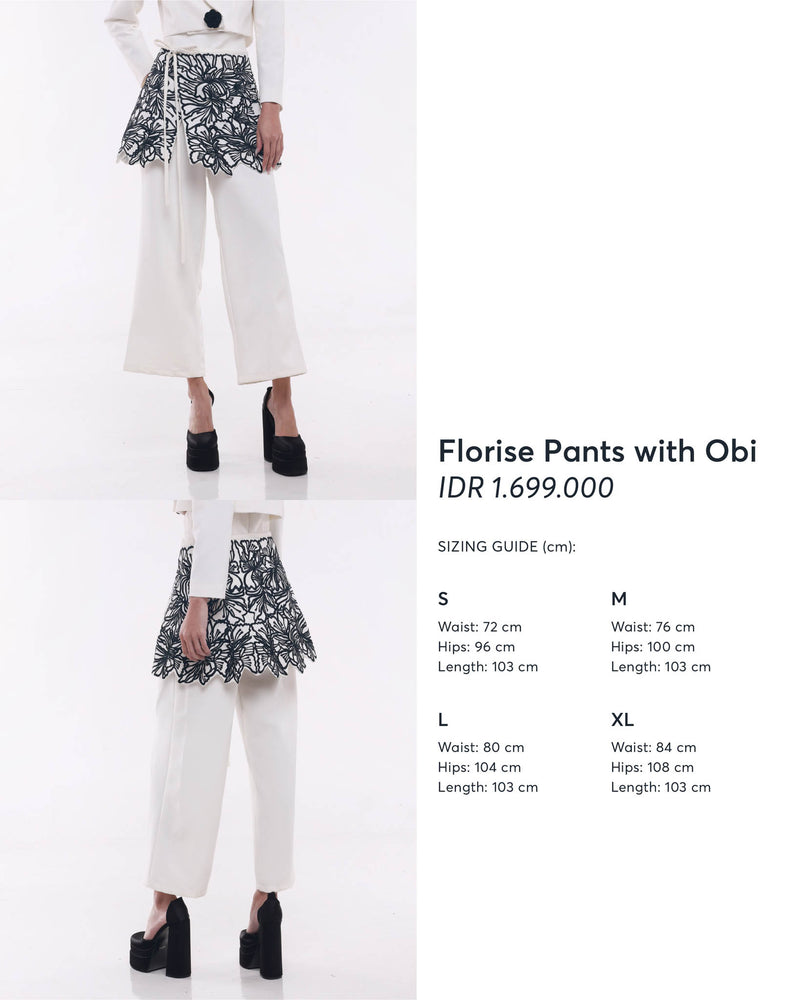 Florise Pants with Obi White