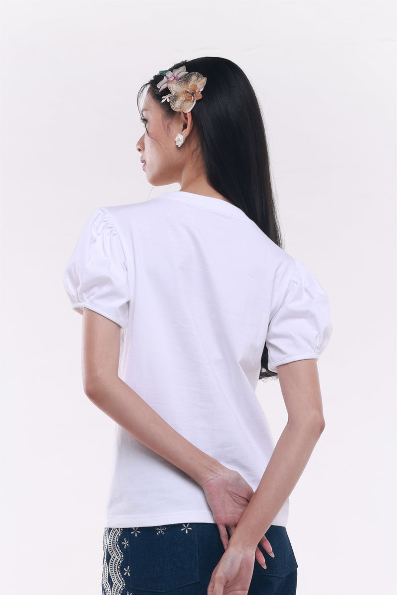 Crocheté Tee White