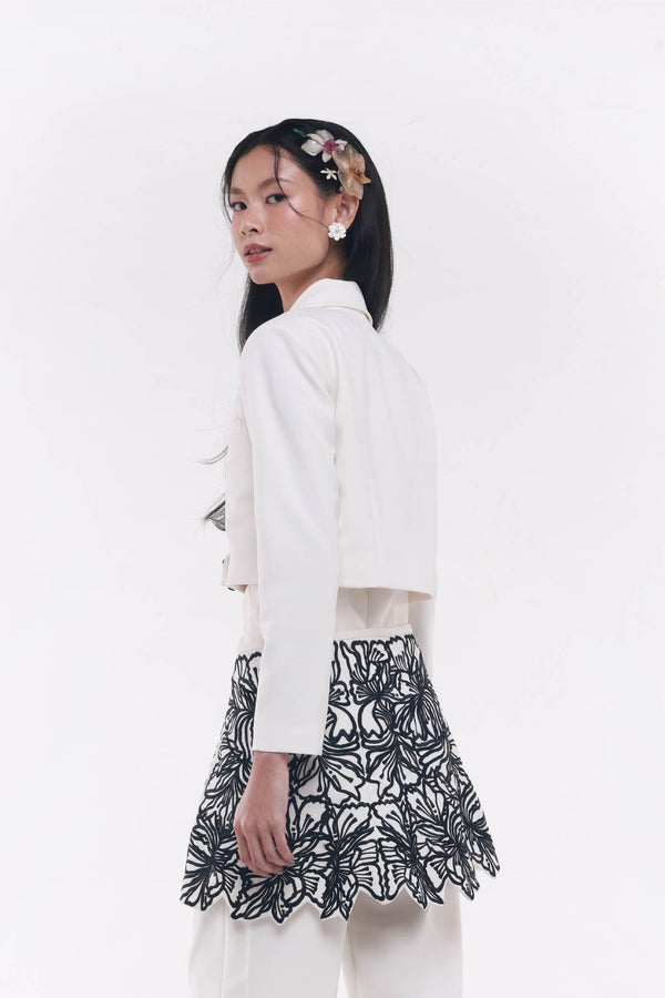 Fleur Tailored Top White