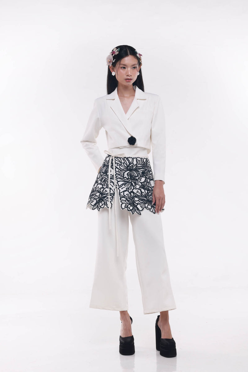 Florise Pants with Obi White