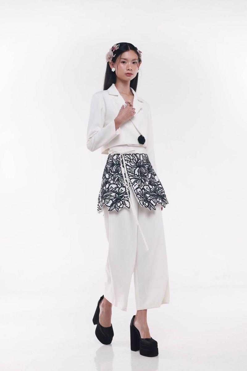 Florise Pants with Obi White