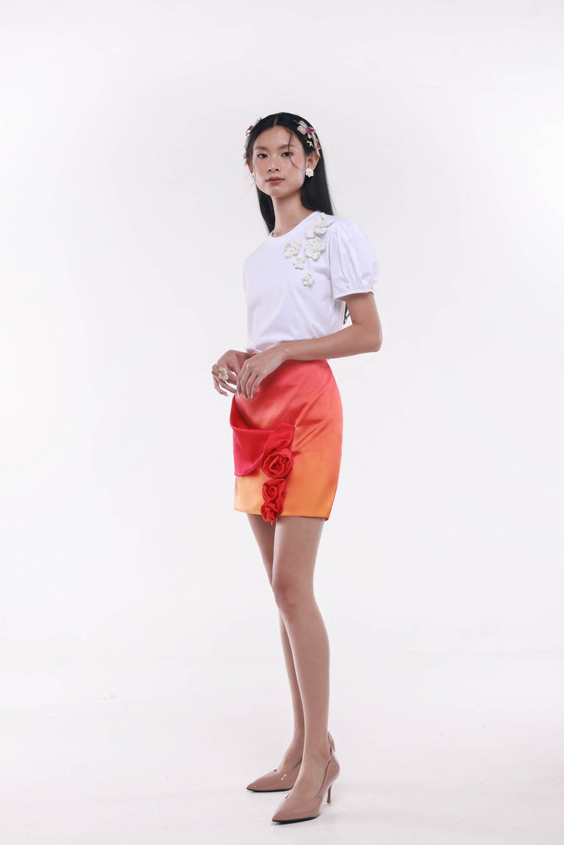Jardin Sculpté Skirt Ombré