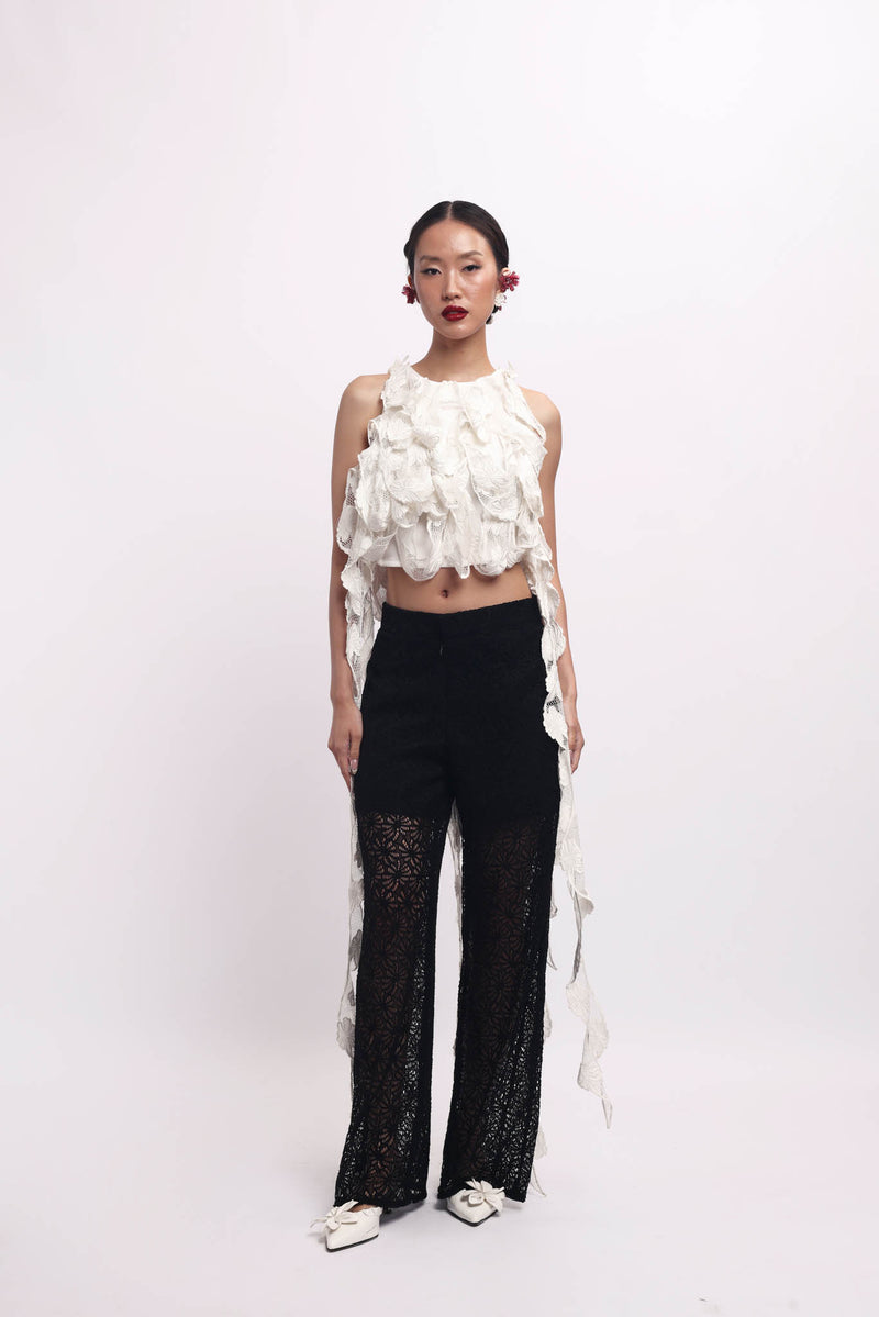 Floréve Top Ivory, Handmade Lace