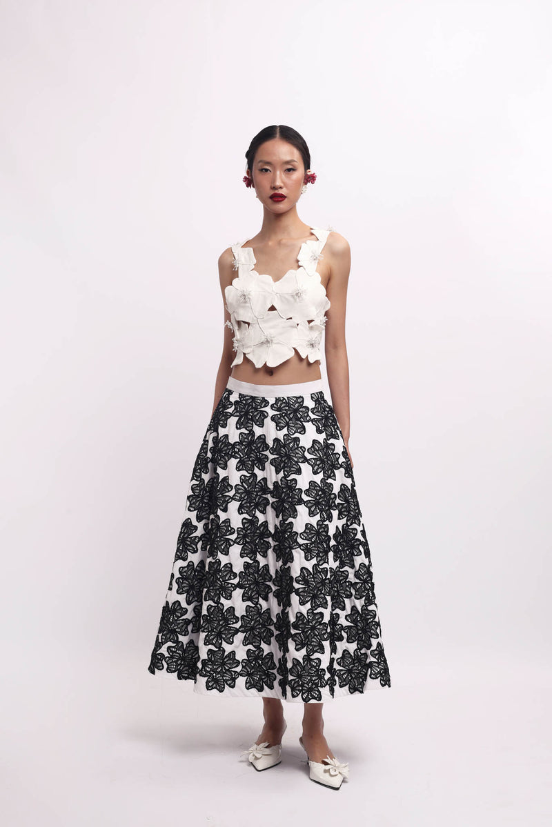 Spring Dew Top Ivory - Handmade Flowers