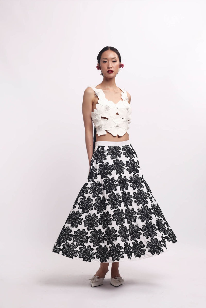 Spring Dew Top Ivory - Handmade Flowers