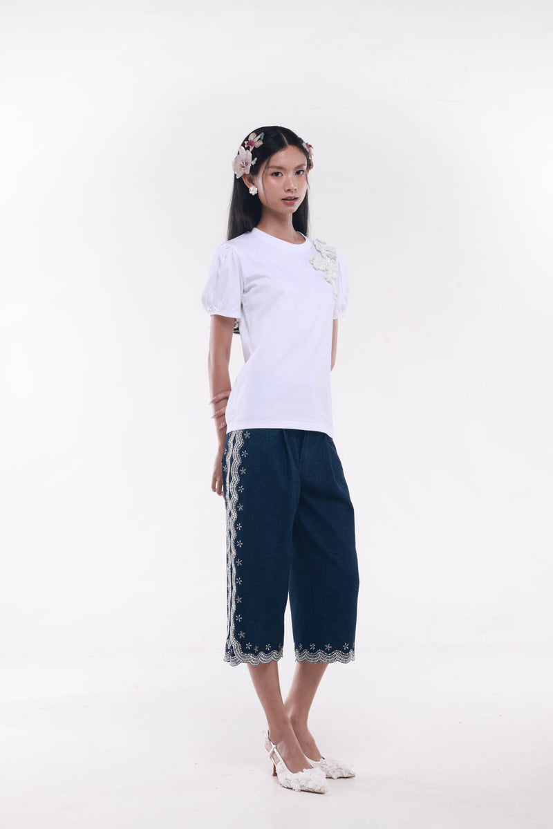 Crocheté Tee White