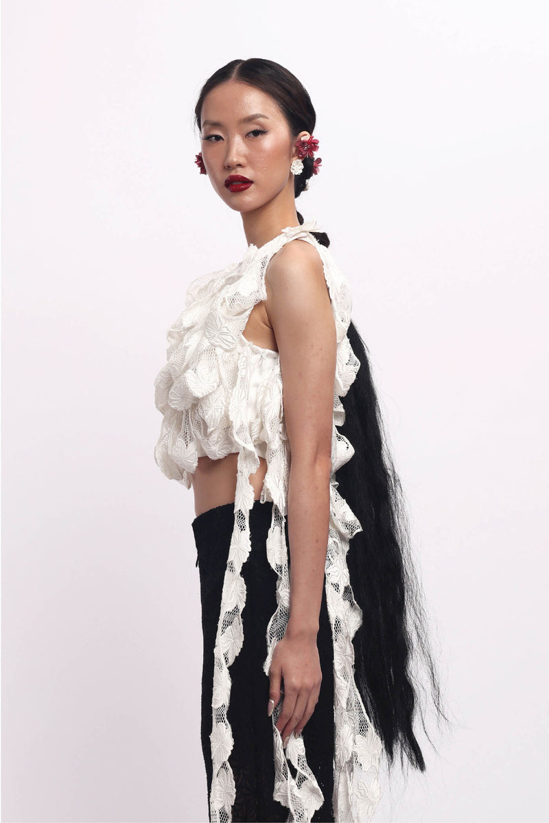 Floréve Top Ivory, Handmade Lace