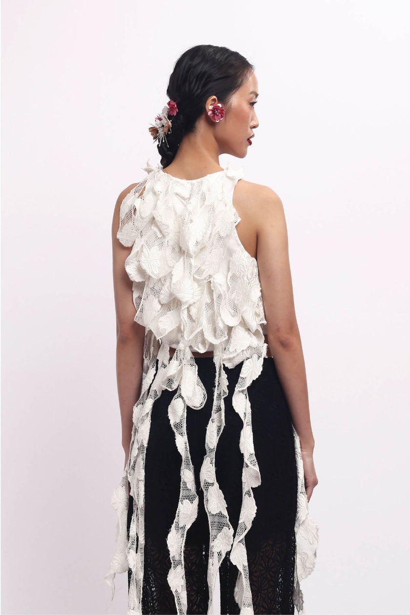 Floréve Top Ivory, Handmade Lace