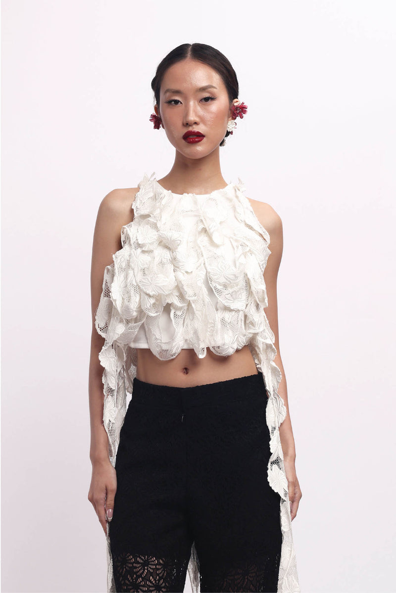 Floréve Top Ivory, Handmade Lace