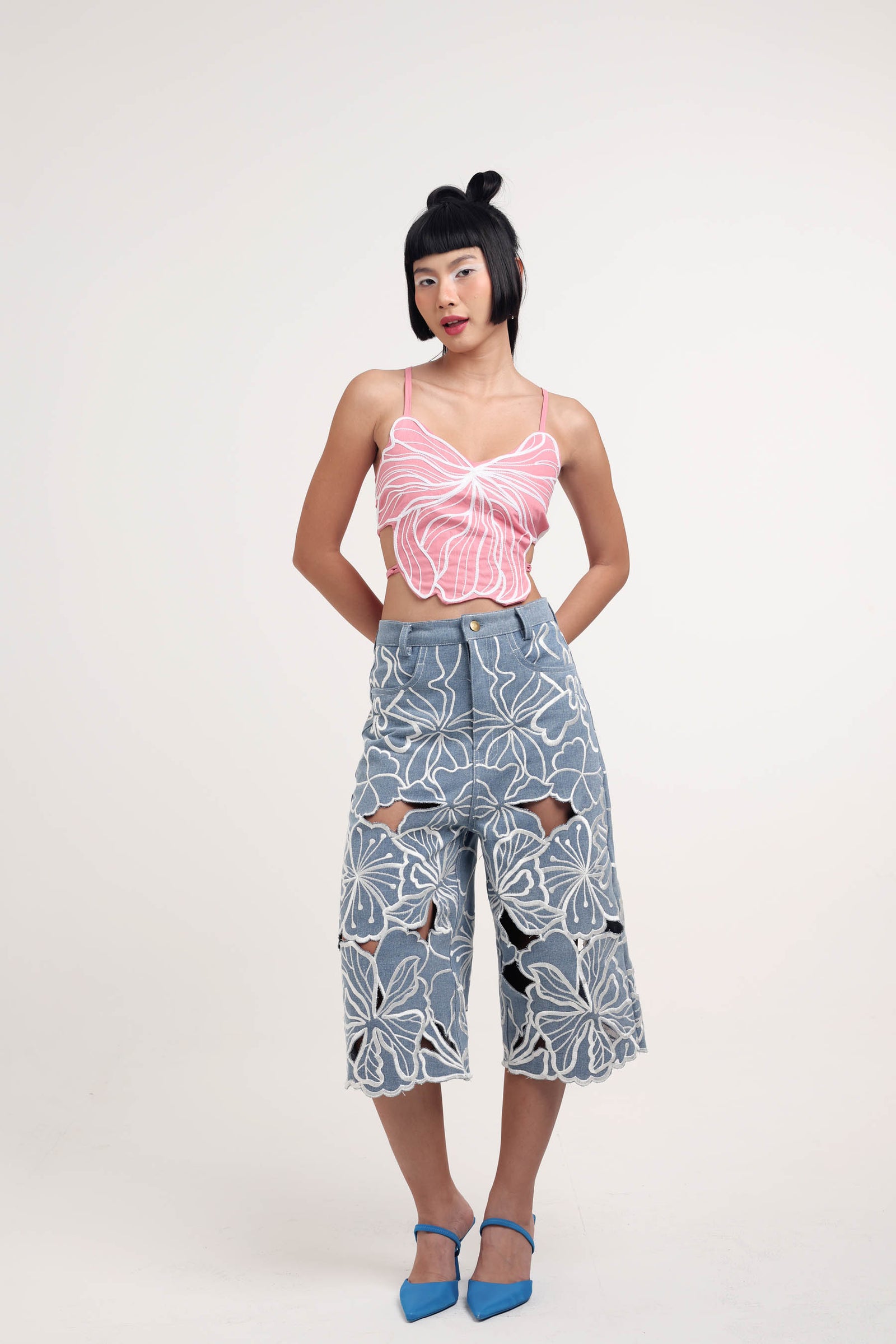 Flower Top Pink-White – Suedeson