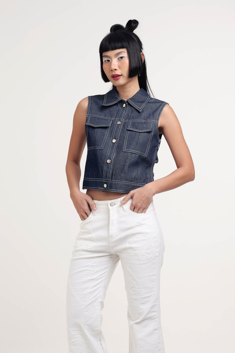 Ava Top Denim